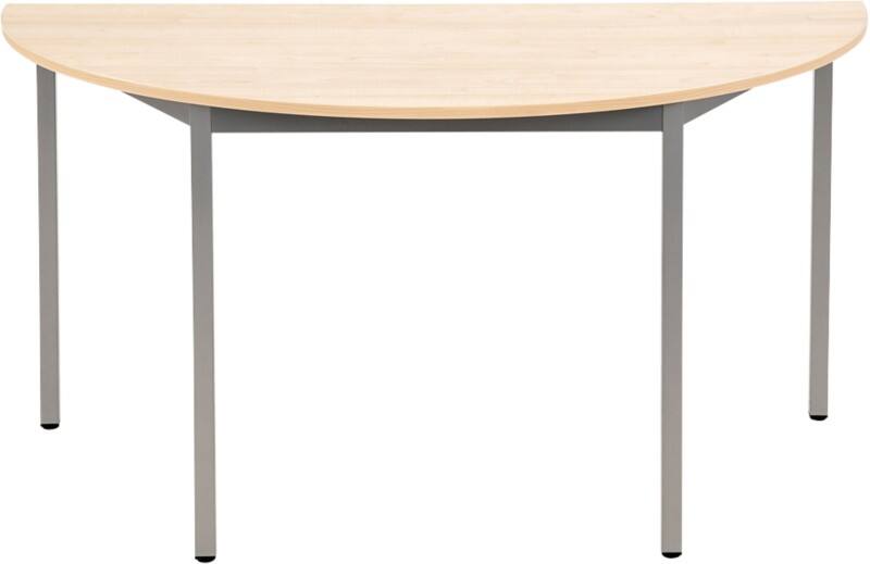 Sodematub Halfrond Vergadertafel Beuken IJzer Zilver 1.400 x 700 x 740 mm