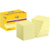 Post-it Super Sticky Notes 622-12SSCY 47,6 x 47,6 mm 90 Vellen per blok Geel Vierkant Effen Pak van 12