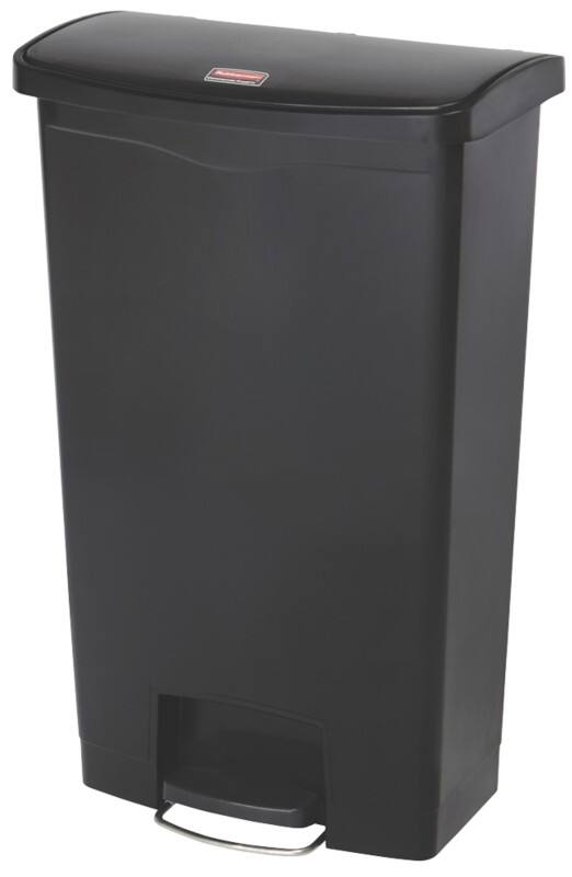 Rubbermaid Slim Jim Pedaalemmer 68 l Zwart PE (Polyetheen) VB 224573