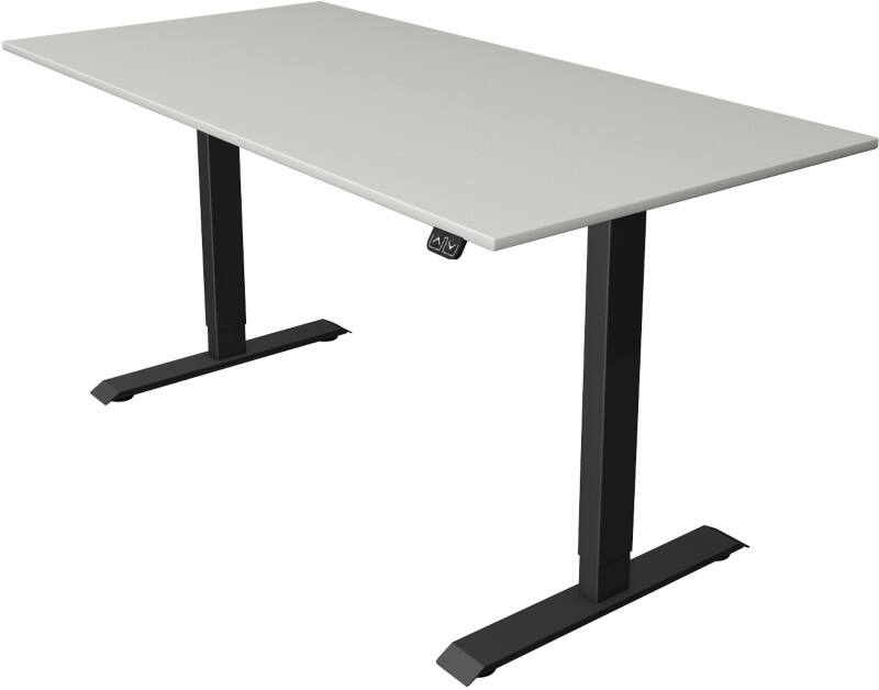 Kerkmann Move 1 Zit-sta-bureau Rechthoekig Lichtgrijs T-Voet 1.600 (B) x 800 (D) x 1.230 (H) mm Melamine, staal