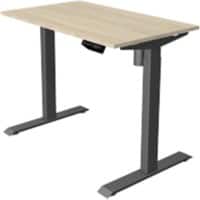 Kerkmann Move 1 Zit-sta-bureau Rechthoekig Ahorn T-Voet 1.000 (B) x 600 (D) x 1.230 (H) mm Melamine, staal