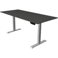 Kerkmann Move 1 Zit-sta-bureau Rechthoekig Antraciet T-Voet 1.800 (B) x 800 (D) x 1.230 (H) mm Melamine, staal