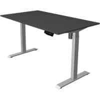 Kerkmann Move 1 Zit-sta-bureau Rechthoekig Antraciet T-Voet 1.400 (B) x 800 (D) x 1.230 (H) mm Melamine, staal