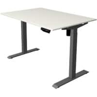 Kerkmann Move 1 Zit-sta-bureau Rechthoekig Wit T-Voet 1.200 (B) x 800 (D) x 1.230 (H) mm Melamine, staal