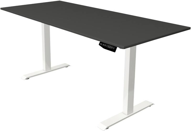 Kerkmann Move 1 Zit-sta-bureau Rechthoekig Antraciet T-Voet 1.800 (B) x 800 (D) x 1.230 (H) mm Melamine, staal