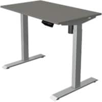 Kerkmann Move 1 Zit-sta-bureau Rechthoekig Grafiet T-Voet 1.000 (B) x 600 (D) x 1.230 (H) mm Melamine, staal