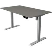 Kerkmann Move 1 Zit-sta-bureau Rechthoekig Grafiet T-Voet 1.400 (B) x 800 (D) x 1.230 (H) mm Melamine, staal