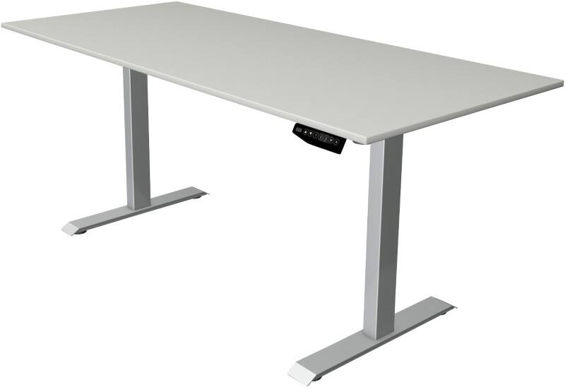Kerkmann Move 1 Zit-sta-bureau Rechthoekig Lichtgrijs T-Voet 1.800 (B) x 800 (D) x 1.230 (H) mm Melamine, staal