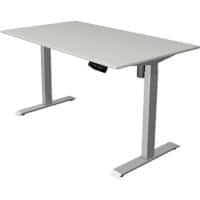 Kerkmann Move 1 Zit-sta-bureau Rechthoekig Lichtgrijs T-Voet 1.400 (B) x 800 (D) x 1.230 (H) mm Melamine, staal