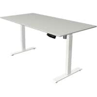 Kerkmann Move 1 Zit-sta-bureau Rechthoekig Lichtgrijs T-Voet 1.600 (B) x 800 (D) x 1.230 (H) mm Melamine, staal