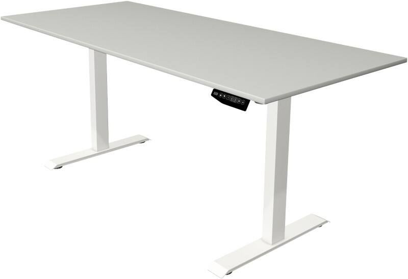 Kerkmann Move 1 Zit-sta-bureau Rechthoekig Lichtgrijs T-Voet 1.800 (B) x 800 (D) x 1.230 (H) mm Melamine, staal