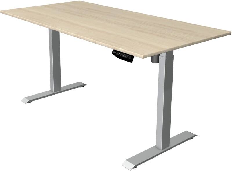 Kerkmann Move 1 Zit-sta-bureau Rechthoekig Ahorn T-Voet 1.600 (B) x 800 (D) x 1.230 (H) mm Melamine, staal