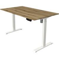 Kerkmann Move 1 Zit-sta-bureau Rechthoekig Eiken T-Voet 1.400 (B) x 800 (D) x 1.230 (H) mm Melamine, staal