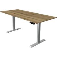 Kerkmann Move 1 Zit-sta-bureau Rechthoekig Eiken T-Voet 1.800 (B) x 800 (D) x 1.230 (H) mm Melamine, staal