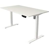 Kerkmann Move 1 Zit-sta-bureau Rechthoekig Wit T-Voet 1.400 (B) x 800 (D) x 1.230 (H) mm Melamine, staal