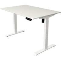 Kerkmann Move 1 Zit-sta-bureau Rechthoekig Wit T-Voet 1.200 (B) x 800 (D) x 1.230 (H) mm Melamine, staal