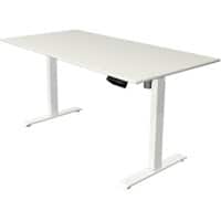 Kerkmann Move 1 Zit-sta-bureau Rechthoekig Wit T-Voet 1.600 (B) x 800 (D) x 1.230 (H) mm Melamine, staal