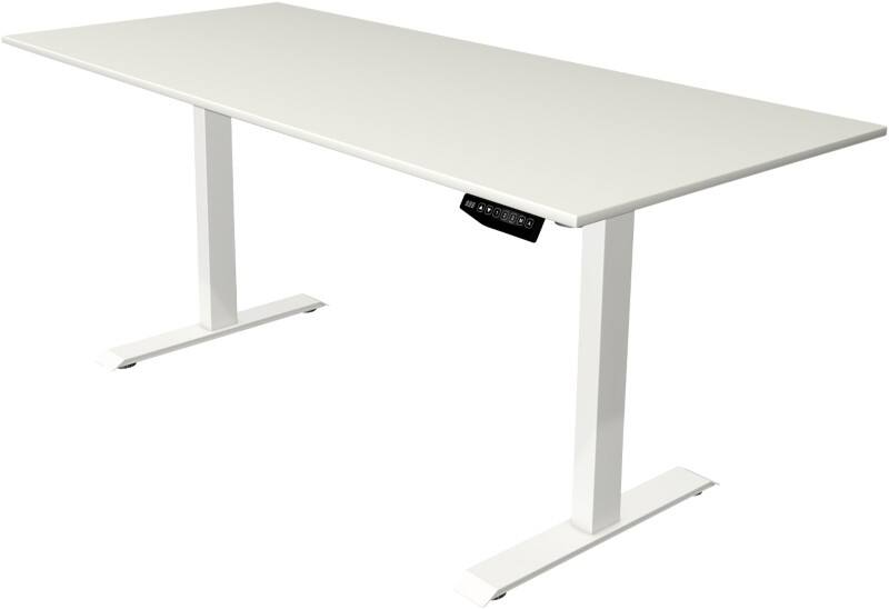 Kerkmann Move 1 Zit-sta-bureau Rechthoekig Wit T-Voet 1.800 (B) x 800 (D) x 1.230 (H) mm Melamine, staal