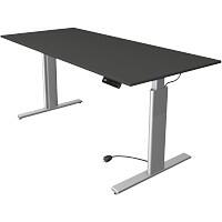 Kerkmann Move 3 Tube Zit-sta-bureau Rechthoekig Antraciet T-Voet 1.800 (B) x 800 (D) x 1.200 (H) mm