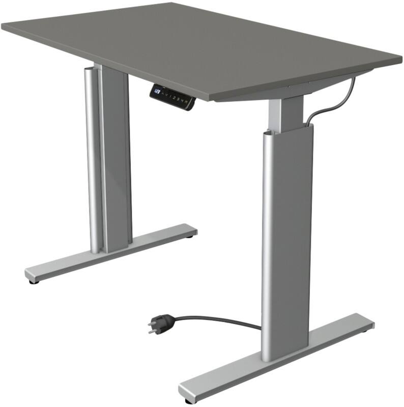 Kerkmann Move 3 Tube Zit-sta-bureau Rechthoekig Grafiet T-Voet 1.000 (B) x 600 (D) x 1.200 (H) mm