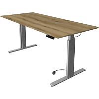 Kerkmann Move 3 Tube Zit-sta-bureau Rechthoekig Eiken T-Voet 1.800 (B) x 800 (D) x 1.200 (H) mm