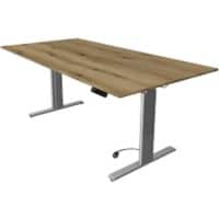 Kerkmann Move 3 Tube Zit-sta-bureau Rechthoekig Eiken T-Voet 2.000 (B) x 1.000 (D) x 1.200 (H) mm