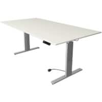 Kerkmann Move 3 Tube Zit-sta-bureau Rechthoekig Wit T-Voet 2.000 (B) x 1.000 (D) x 1.200 (H) mm