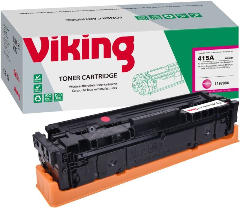 Compatibel Viking HP 415A Tonercartridge W2033A Magenta