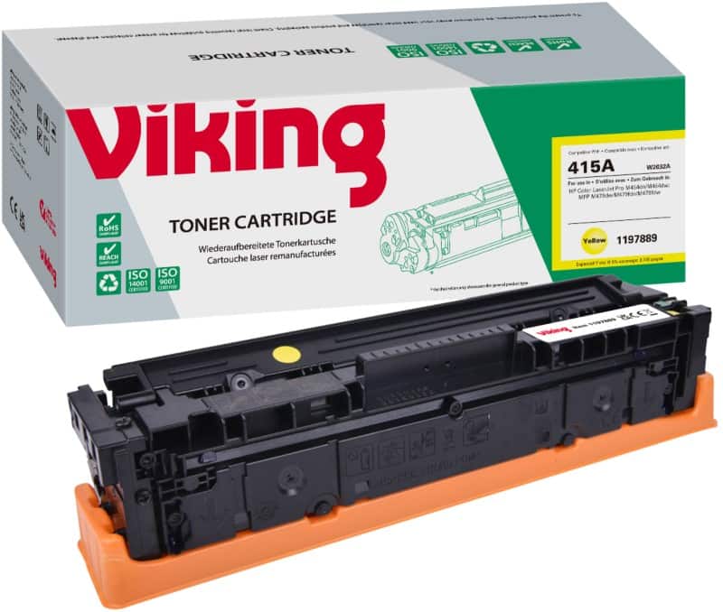 Compatibel Viking HP 415A Tonercartridge W2032A Geel