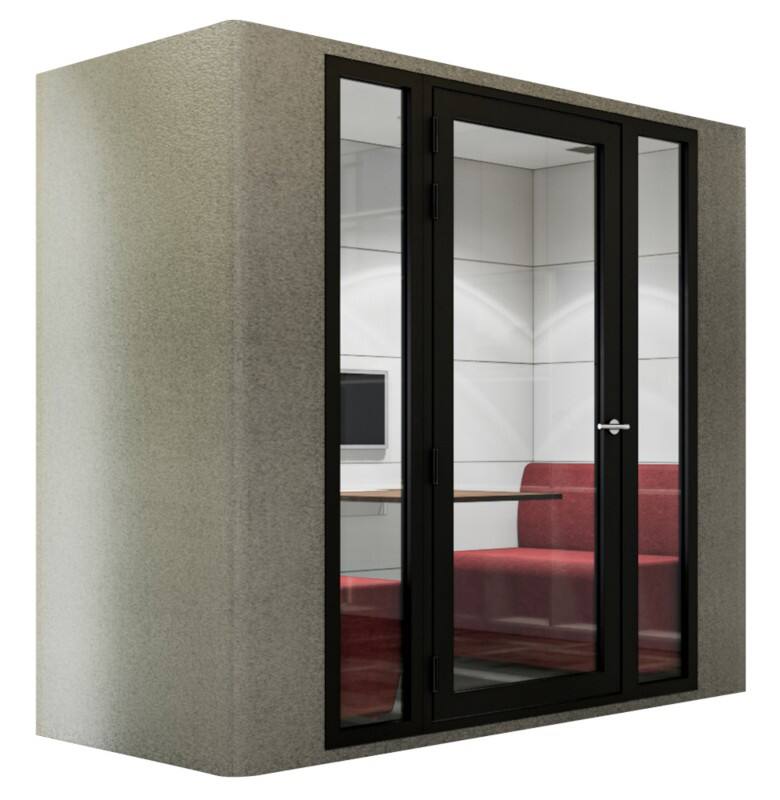 Euroseats Vergaderruimte ROOF DOUBLE POD Zwart 2.230 x 1.200 x 2.185 mm