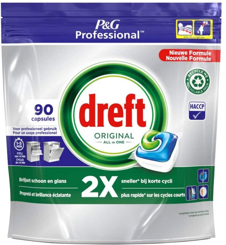 Dreft Vaatwastabletten Dreft All-in-One Original Vaatwastabletten 90 Stuks