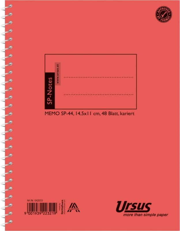 Ursus Staufen Style Spiraalblok SP44 14,5 x 11 cm 48 vellen 70 g/m² 4 mm Geruit