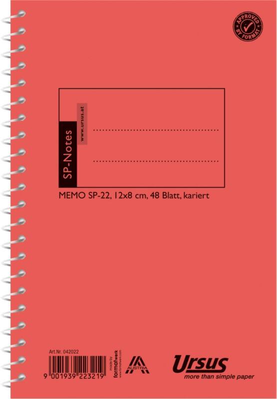 Ursus Staufen Style Spiraalblok SP22 12 x 8 cm 48 vellen 70 g/m² 4 mm Geruit
