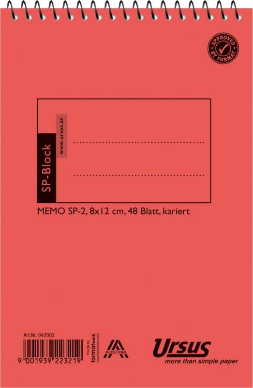 Ursus Staufen Style Spiraalblok SP2 8 x 12 cm 48 vellen 70 g/m² 4 mm Geruit