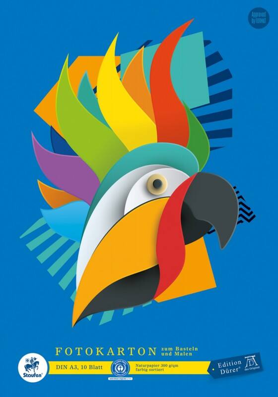 Staufen Dürer Green Knutselpapier Fotokarton A3 10 vellen 130 g/m² Multikleur