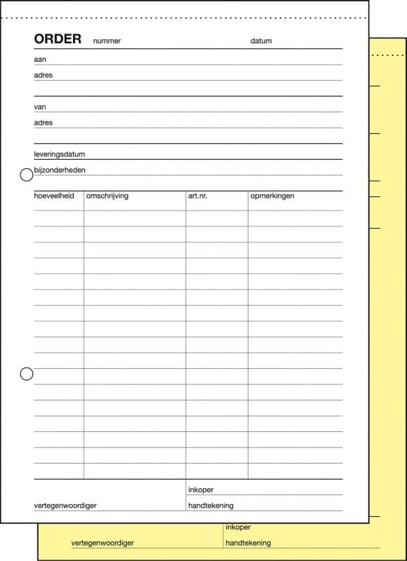 Sigel Inkooporderboek A5 Niet geperforeerd