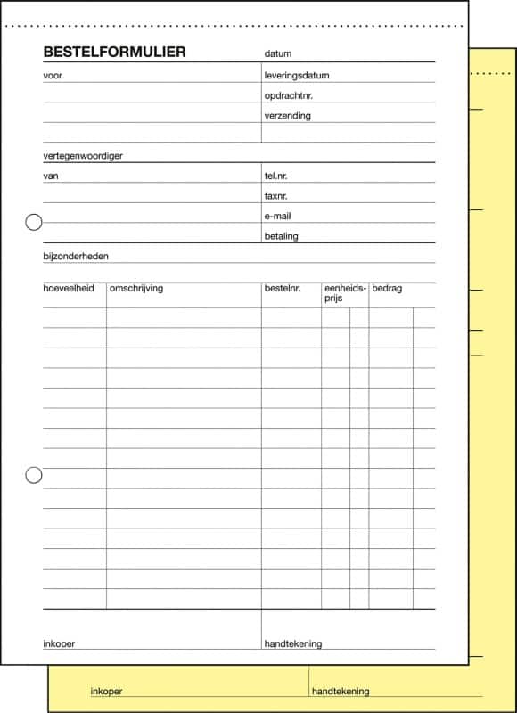 Sigel Bestelformulier A5 Niet geperforeerd