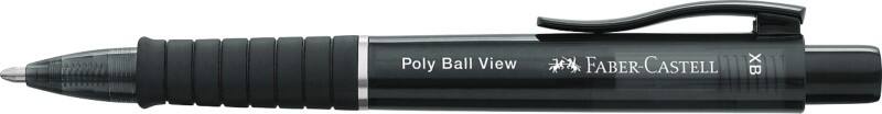 Faber-Castell Poly Ball View Intrekbaar Balpen Blauw 0,6 mm Extra breed Balpen Navulbaar
