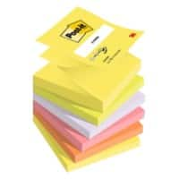 Post-it Sticky Z-Notes Vierkant 76 x 76 mm Kleurenassortiment R-330NR 6 blokken met elk 100 vellen