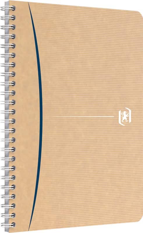 OXFORD Schrijfblok A5 Geruit Dubbele draad aan zijkant Harde achterzijde Bruin 180 pagina's