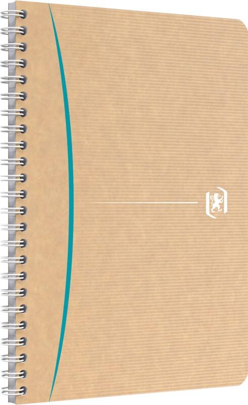 OXFORD Schrijfblok A5 Gelinieerd Dubbele draad aan zijkant Harde achterzijde Bruin 180 pagina's