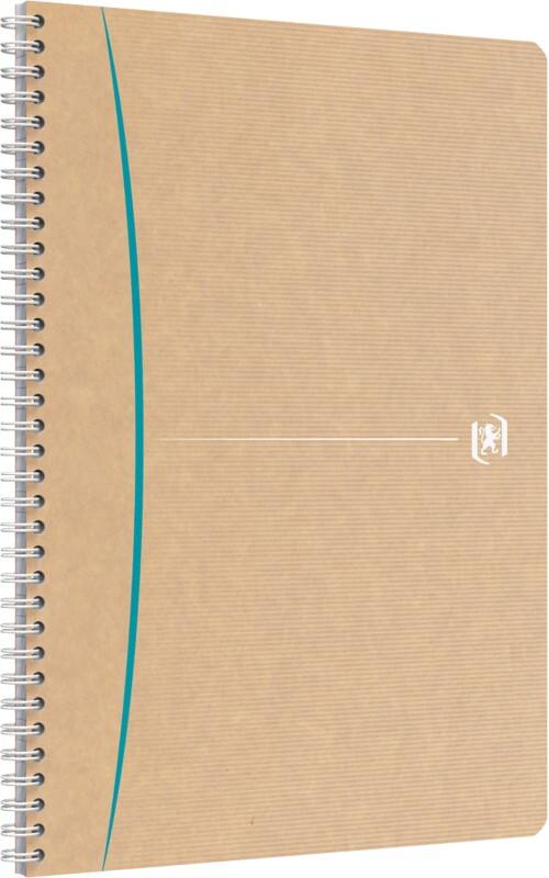 OXFORD Schrijfblok A4 Geruit Dubbele draad aan zijkant Harde achterzijde Bruin 180 pagina's