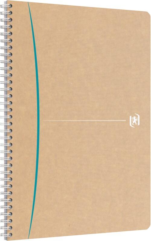 OXFORD Schrijfblok A4 Gelinieerd Dubbele draad aan zijkant Harde achterzijde Bruin 180 pagina's