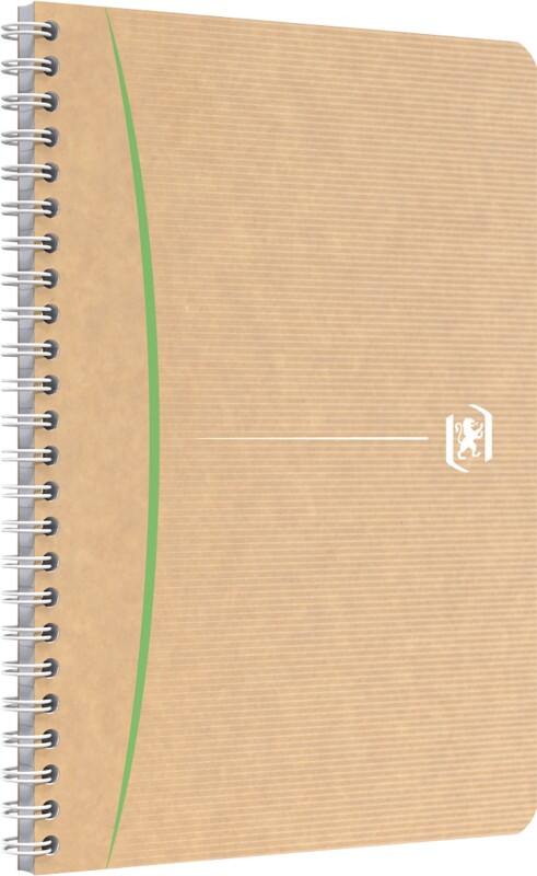 OXFORD Schrijfblok A5 Geruit Dubbele draad aan zijkant Harde achterzijde Bruin 100 pagina's