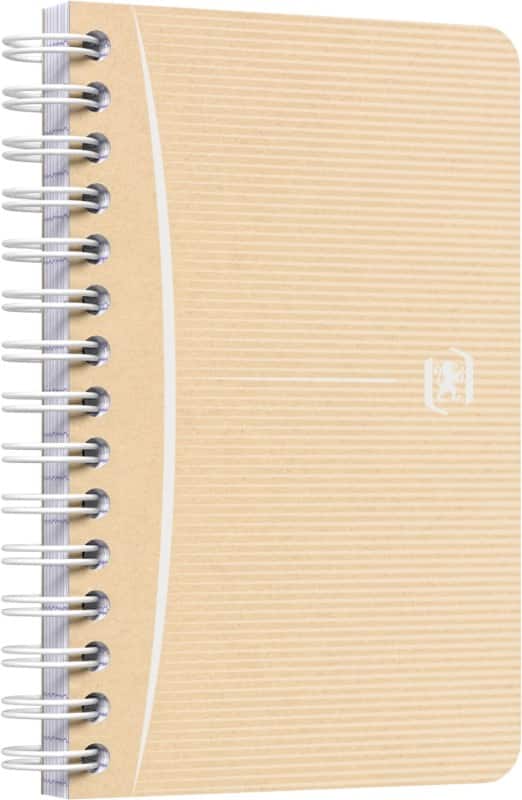 OXFORD Schrijfblok 9 x 14 cm Geruit Dubbele draad aan zijkant Harde achterzijde Bruin 180 pagina's