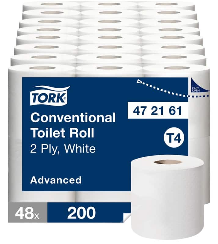 Tork Toiletpapier T4 2-laags Neutrale geur Pak van 48 x 200 vellen