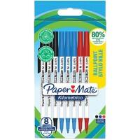 Papermate Kilometrico Balpen Kleurenassortiment Medium 0,7 mm 8 Stuks