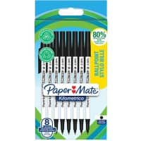 Papermate Kilometrico Balpen Zwart Medium 0,7 mm 8 Stuks