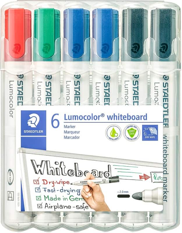 STAEDTLER Whiteboard-marker Kleurenassortiment Pak van 6