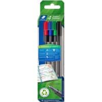 STAEDTLER Fineliner Kleurenassortiment Pak van 4